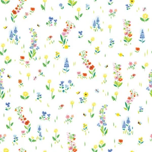 Riley Blake 100 Aker Woods Picnic Meadow White Winnie the Pooh Fabric J. Howarth - Picture 1 of 2