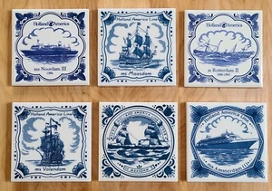 6 HOLLAND AMERICA LINE COASTERS - Picture 1 of 2