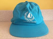 Mackinac Island Light Blue Nylon Snapback Hat