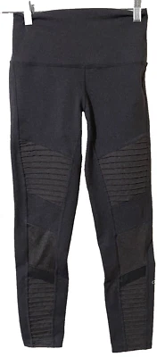 Alo Women's Small Charcoal Gray Vented Panel Leg Capri Yoga Leggings 24" x 25" - Image 1 of 4