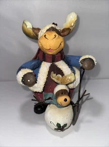 Grandeur Noel Christmas Moose With Snow moose Family 2003, Replacement Piece - Picture 1 of 6