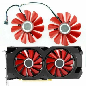 Pair Fans Cooling Fan For XFX RX570 RX580 RS Replace Video GPU 85mm 4pin - Bild 1 von 5