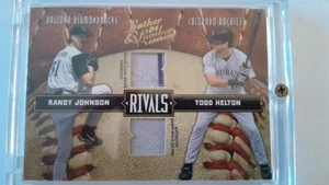 Randy Johnson Todd Helton 2004 Donruss Leather and Lumber Rivals Relic /250 - Picture 1 of 2