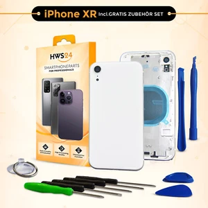 Backcover für iPhone XR Weiß Gehäuse Rückseite Rahmen Glas Frame Housing NEU - Picture 1 of 2