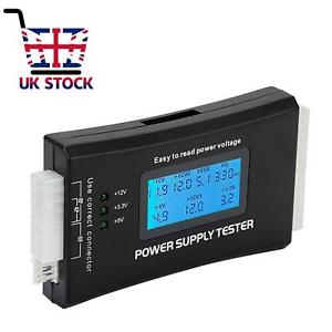 LCD Digital Power Tester 20/24 Pin 4 PSU ATX BTX ITX SATA HDD Power Tester