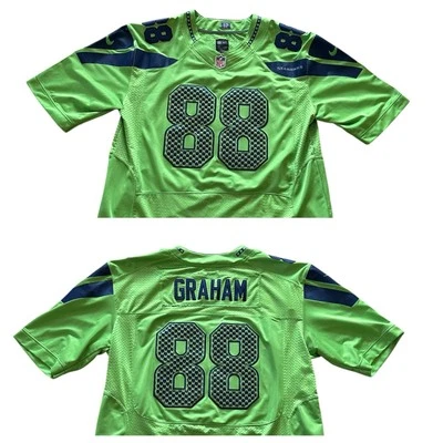 Camiseta para hombre Nike On Field NFL Seattle Seahawks Jimmy Graham #88 talla 52 verde Foto 1 de 4