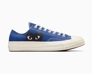 SIZE 5.5 MENS / 7.5 WOMENS CDG Chuck Taylor Low BLUE Comme des Garçons A08798C - Picture 1 of 7