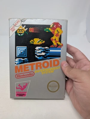 Metroid NES 5 parafusos pendurar aba na caixa com círculo manual SOQ testado - Imagem 1 de 4