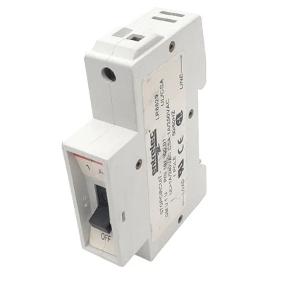 Entrelec GMU 1 U Miniature Circuit Breaker, 1-Pole, 1A, 240VAC Max, DIN Rail - Image 1 of 4