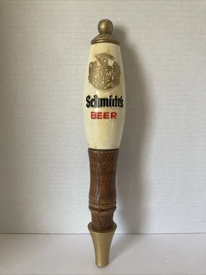 Vintage SCHMIDT'S BEER Wood Tap Handle Collectible 12" - Image 1 of 4
