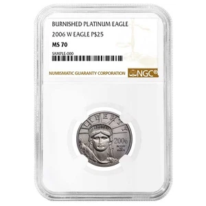 American Platinum Eagle 2006-W $25 1/4-oz bruñido NGC MS70 etiqueta marrón - Imagen 1 de 3