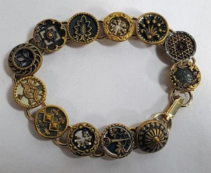 Antike Knöpfe zum Nähen zum Armband gemacht Vintage  - Bild 1 von 4