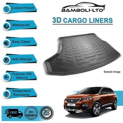3D CARGO LINER BOOT LINER REAR TRUNK MAT FOR Peugeot 3008 LOWER TRUNK 2016-UP - Image 1 of 4