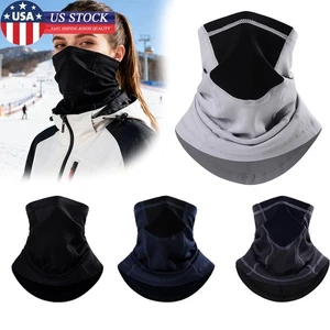Men Women Balaclava Half Face Cover Neck Warmer Neck Gaiter Soft Warm Ski Masks - Picture 1 of 20