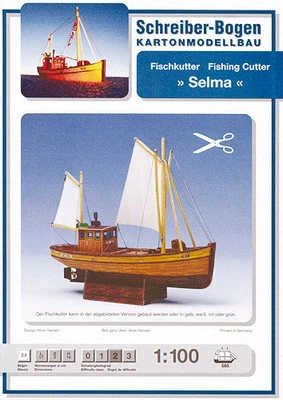 Kartonmodell Fischkutter "Selma" 1:100 Schreiber Bogen