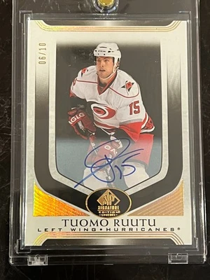 Tuomo Ruutu Auto /10 2020-21 Upper Deck SP Signature Edition Legends - Image 1 of 2
