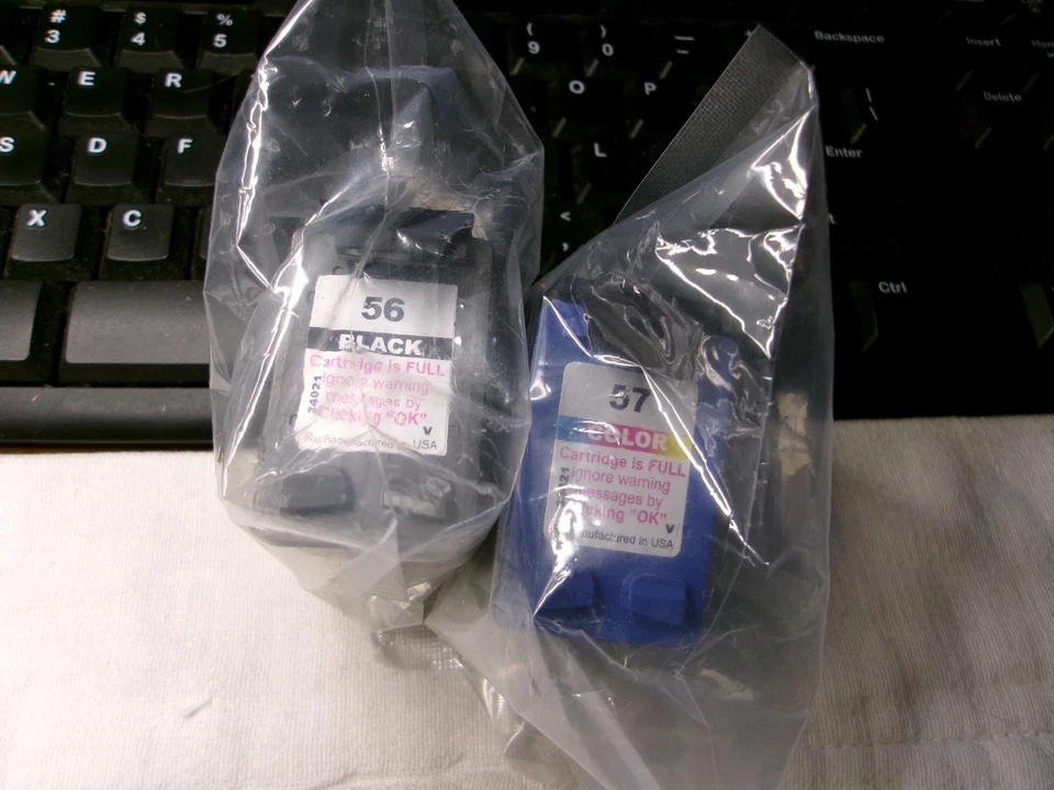 2PK Replaces HP 56 Black HP 57 Color Ink fits Deskjet 450 5150 5550 5650 5850  - Image 1 of 1