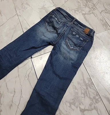 BKE Buckle Stella 靴子剪裁中腰蓝色牛仔裤女式 24x33 1/2 — 第 1/4 张图片