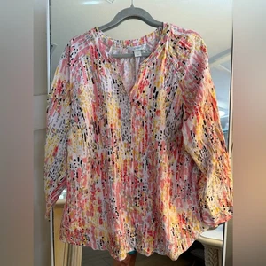 NEU CJ Banks Button-Down-Bluse 1X - Bild 1 von 2