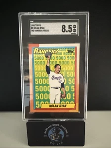 1990 Topps Baseball Card Nolan Ryan # 5 SGC GRADE 8.5 Nm Mt+ 8509201 - Picture 1 of 2