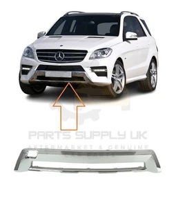 NEW FOR MB ML W166 AMG PACKAGE 11-15 FRONT BUMPER LOWER CHROME MOLDING TRIM - Picture 1 of 2