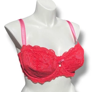 Sujetador Adore Me agridulce rojo y rosa con aros 44DD con etiquetas - Imagen 1 de 11