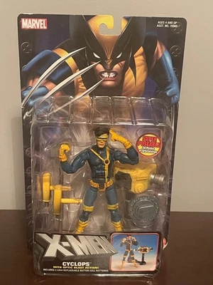Figura de acción ToyBiz Marvel X-Men Cyclops 2004 con explosión óptica posable Foto 1 de 4