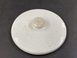 LID ONLY Stoneware ANTIQUE Crock Jar Lid Primitive 4 1/2" Diameter - Picture 1 of 11