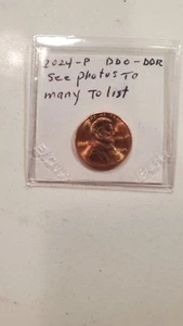 DDO/DDR 2024 Lincoln Shield Cent DDO/DDR Large Die Crack On Rev See Photos - Picture 1 of 17