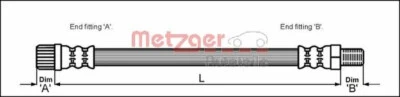 Tuyau De Frein 236Mm METZGER Pour PEUGEOT 405 I - Photo 1/4
