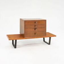 1950s George Nelson & Herman Miller BCS Walnut 3 Drawer Cabinet 34x24x18in 4606