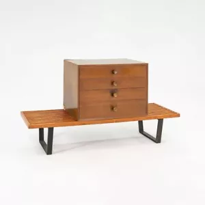 1950s George Nelson & Herman Miller BCS Walnut 3 Drawer Cabinet 34x24x18in 4606 - Picture 1 of 11