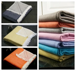 Manta de cachemir espina de arenque bufanda grande envoltura mantón de lana pashmina sofá   - Imagen 1 de 193