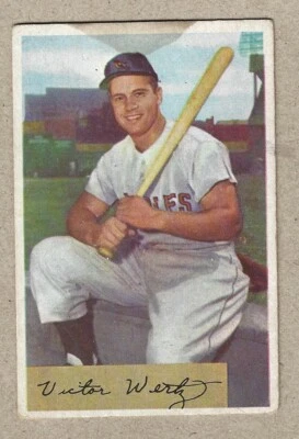 1954 Bowman Baseball Lot of 2 - Vic Wertz #21 & Gerry Staley #14 - Image 1 of 4