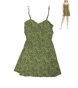 Calvin Klein Multicolor Leopard Print A-Line Sleeveless Mini Dress NWT Olive - Picture 1 of 2