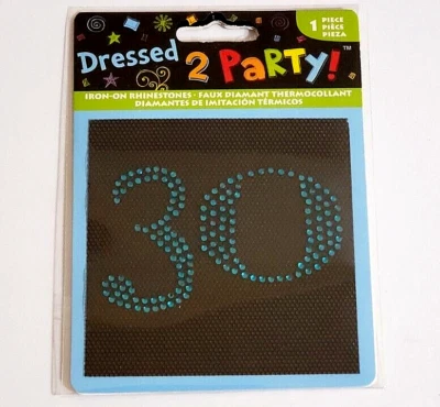 VESTIDO 2 FIESTA! Diamantes de imitación para planchar - '30' - 1 pieza Foto 1 de 2