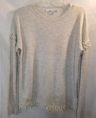 Suéter tejido Vineyard Vines para niñas talla mediana gris mezcla de cachemir Foto 1 de 4