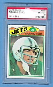 1977 Topps Richard Todd Jets #118 Rookie PSA 6 #21528834 - Picture 1 of 2