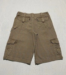 Mossimo Carpenter Cargo Shorts Boys Size 16 Brown Plaid - Picture 1 of 10