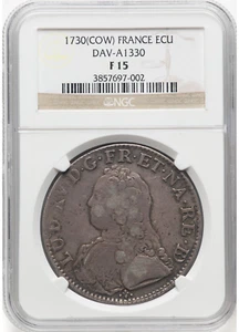1730 ( COW ) - KING LOUIS XV FRANCE ECU - 295 YEARS OLD - Picture 1 of 3