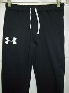 UNDER ARMOUR Boy's Size Youth Large Loose Fit Coldgear Athletic Pants Black