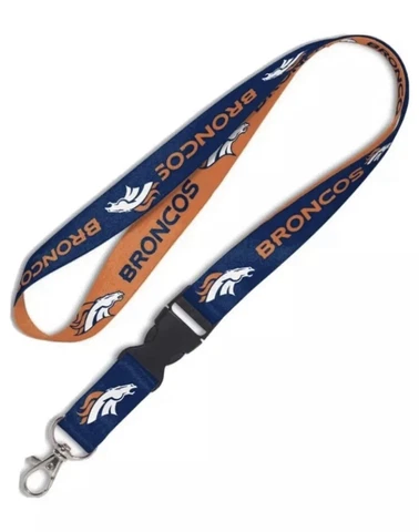 Denver Broncos NFL Football Lanyard Key Ring Keychain w/ Safety Clip US Shipping Cover