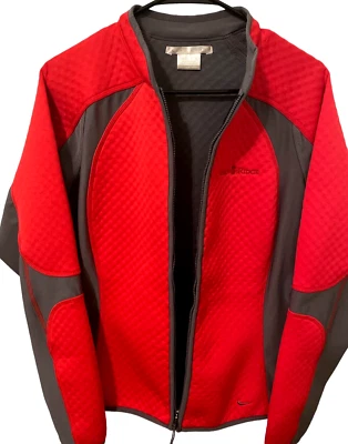 Nike Golf Women Sphere Thermal Jacket Size L 12-14 Orange Gray Front Zip Pockets - Image 1 of 4