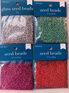 Rocailles 0,7 Unzen je 4er Pack Mehrfarbig/Größe Posten 10 mm, 11 mm, 12 mm - Bild 1 von 1