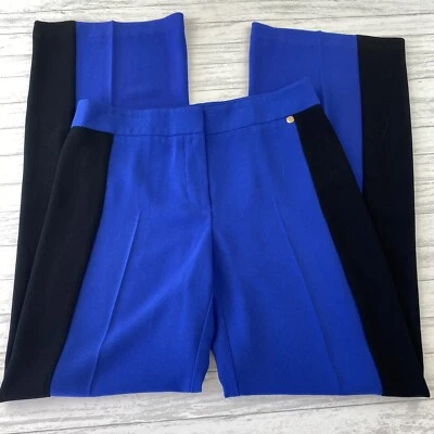 Pantalones para mujer Trina Turk Cheryl pierna ancha azul real negro precio de venta sugerido por el fabricante 282 talla 8 Foto 1 de 4