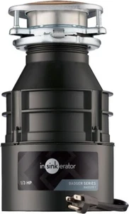 InSinkErator Badger Badger 1 Compact Garbage Disposal 1/3 HP Black Heavy Duty - Picture 1 of 1