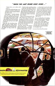 Nash Kelvinator Corp WW2 Print Ad 1943 War Print Ad Zenith Radio on Reverse - Picture 1 of 2