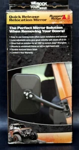 Rugged Ridge 11025.18 Quick Release Mirrors ~ Black Rectangular Wrangler 97' Up - Picture 1 of 3