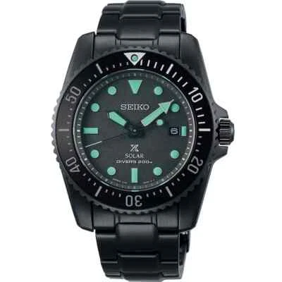 LIMITED EDITION SEIKO PROSPEX SOLAR BLACK DIAL WATCH SNE587 - Image 1 of 3