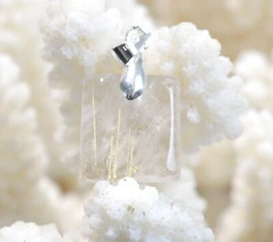 Quarzo Rutile 11 Carati - Pendente Cabochon Pietra Naturale - Brasile / FK49 - Bild 1 von 2